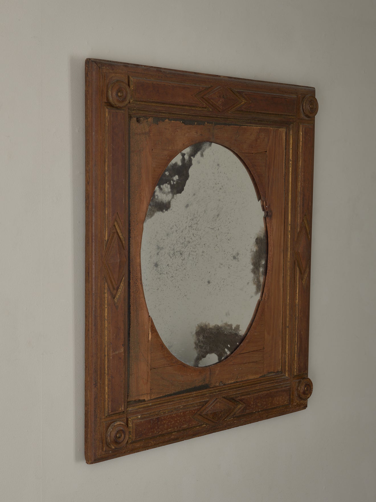 CARVED PINE FRAME WITH MIRROR
